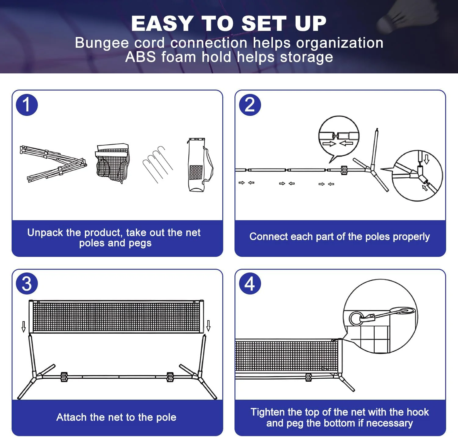 شبكة رياضية متعددة الاستخدامات - مراجعة Badminton Bag وسعره