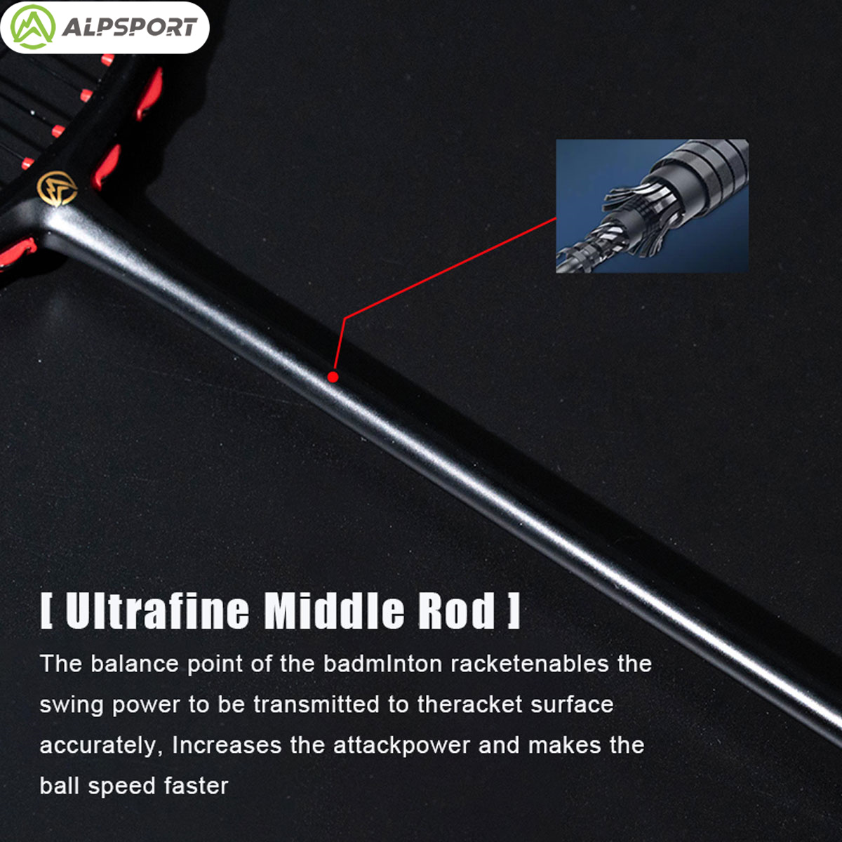 ألبسبورت MH-V5 5U 75 جرام تموج - مراجعة Badminton Racket Carbon وسعره